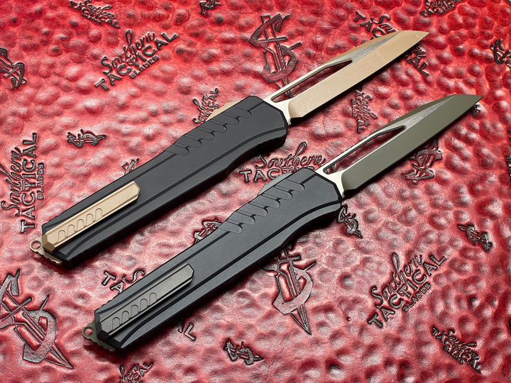 Microtech Cypher MK7 Whancliffe Limited Edition OD Green Blade w/ Black Hardware and Limited Edition Tan w/ Tan Hardware Set SERIAL # 003 “HOUSE COLLECTION”
