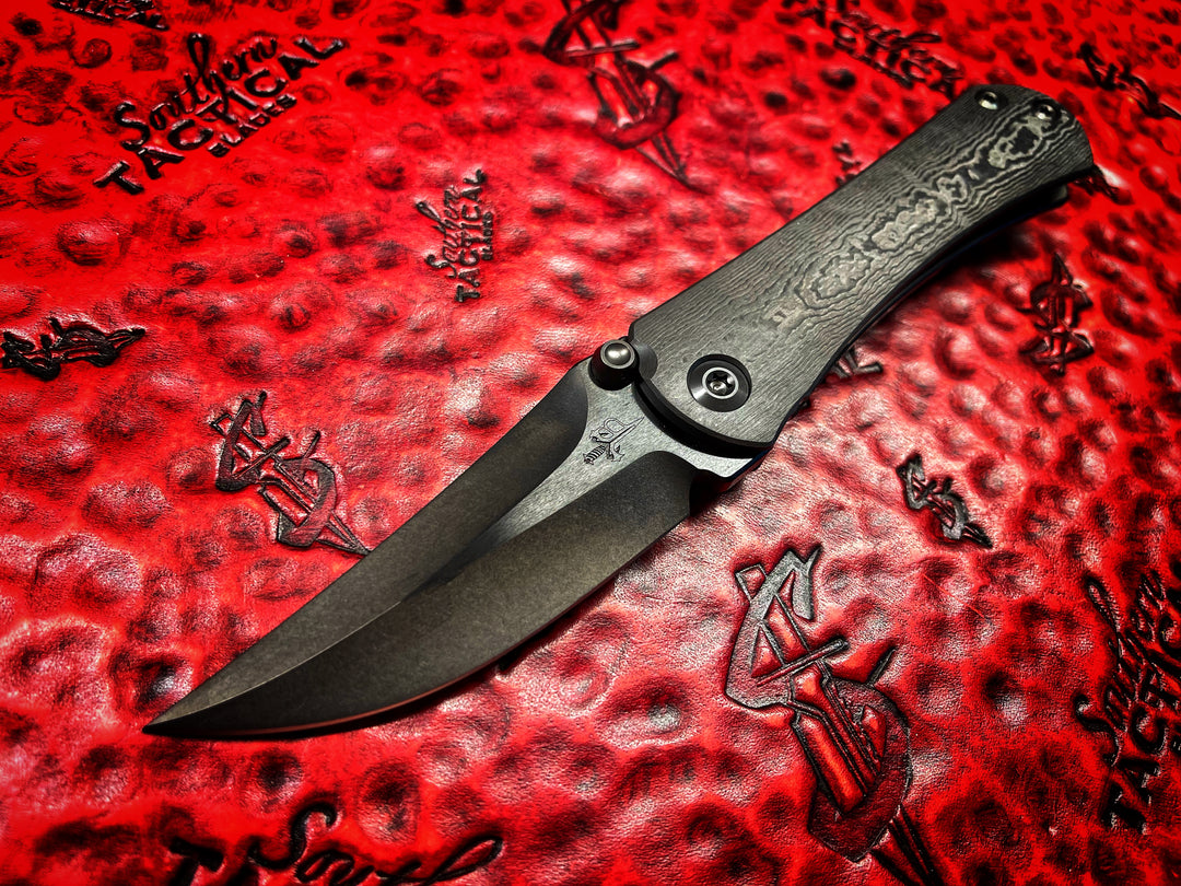 Marfione Custom SBTF Folding Knife Set Carboquartz DLC Assassin Grind