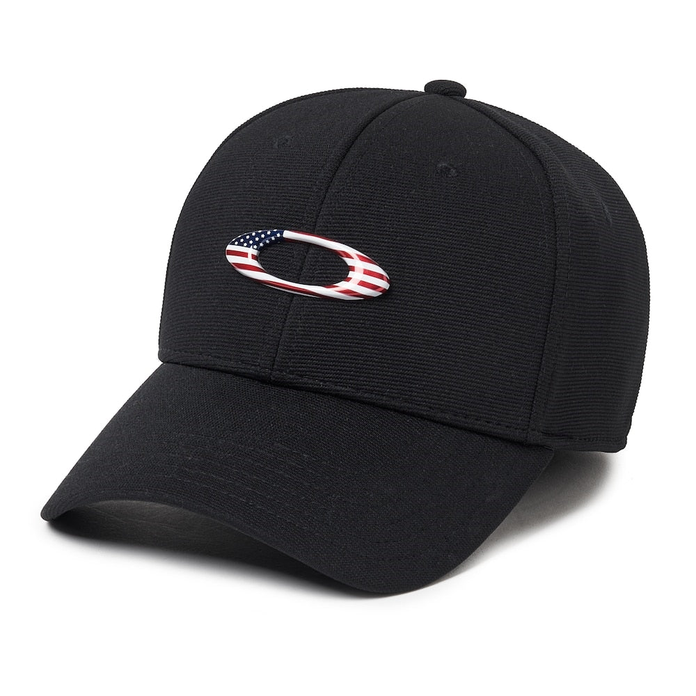 Oakley Tincan Cap Black With American Flag | Oakley Hats