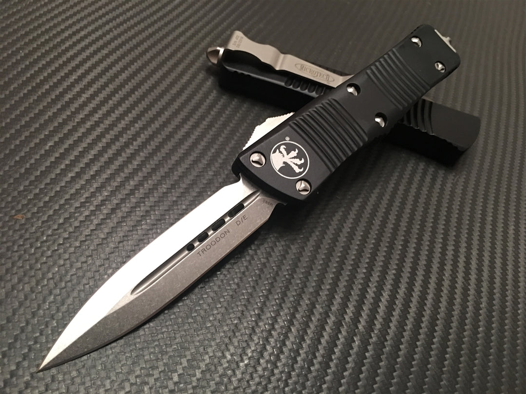 Microtech Troodon Double Edge Stonewashed Standard