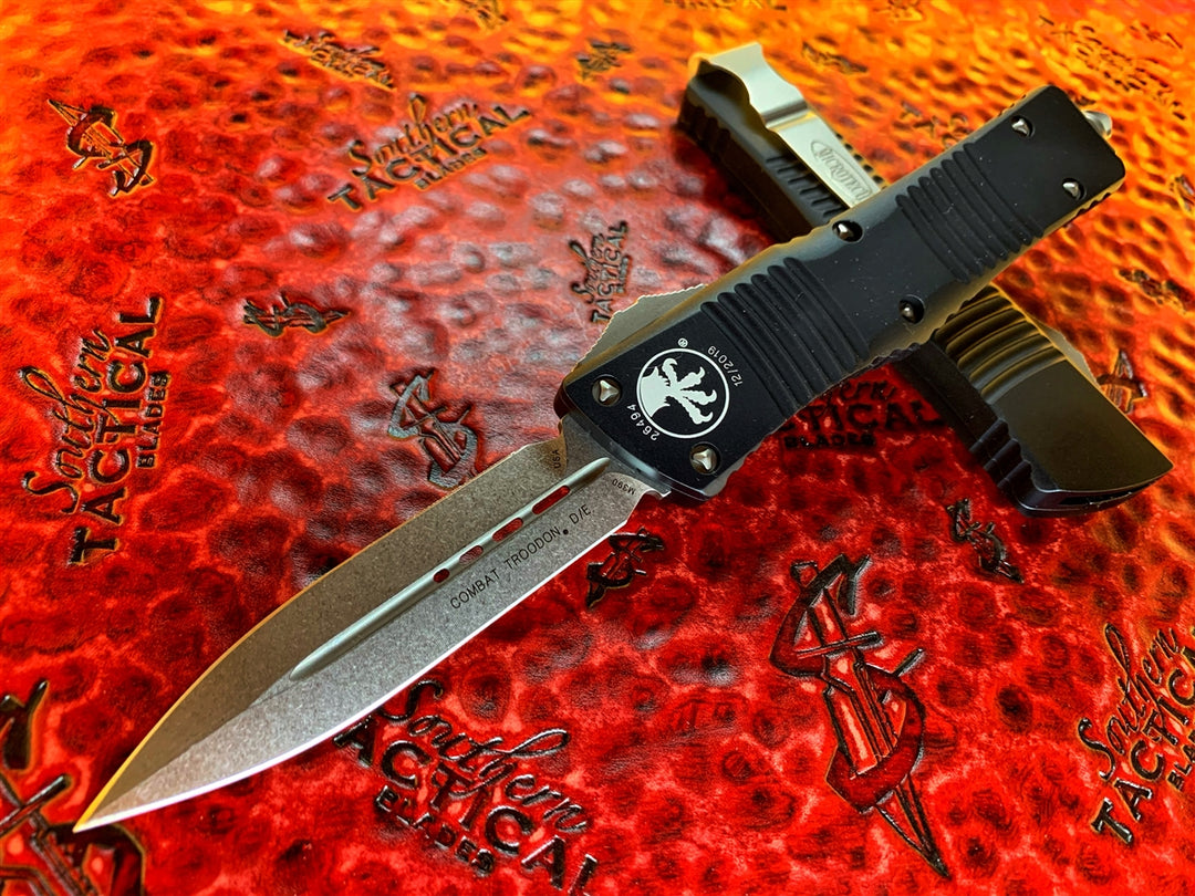 Microtech Combat Troodon Double Edge Stonewashed Standard