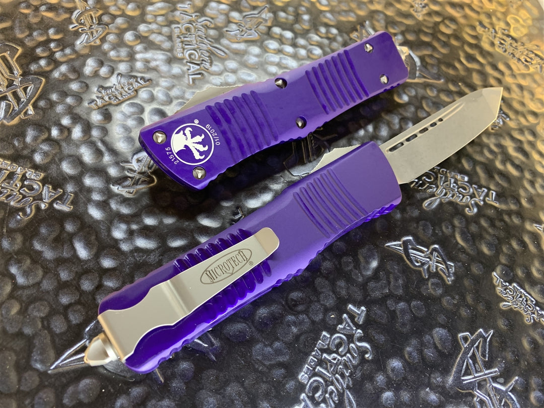 Microtech Combat Troodon Tanto Apocalyptic Standard Purple