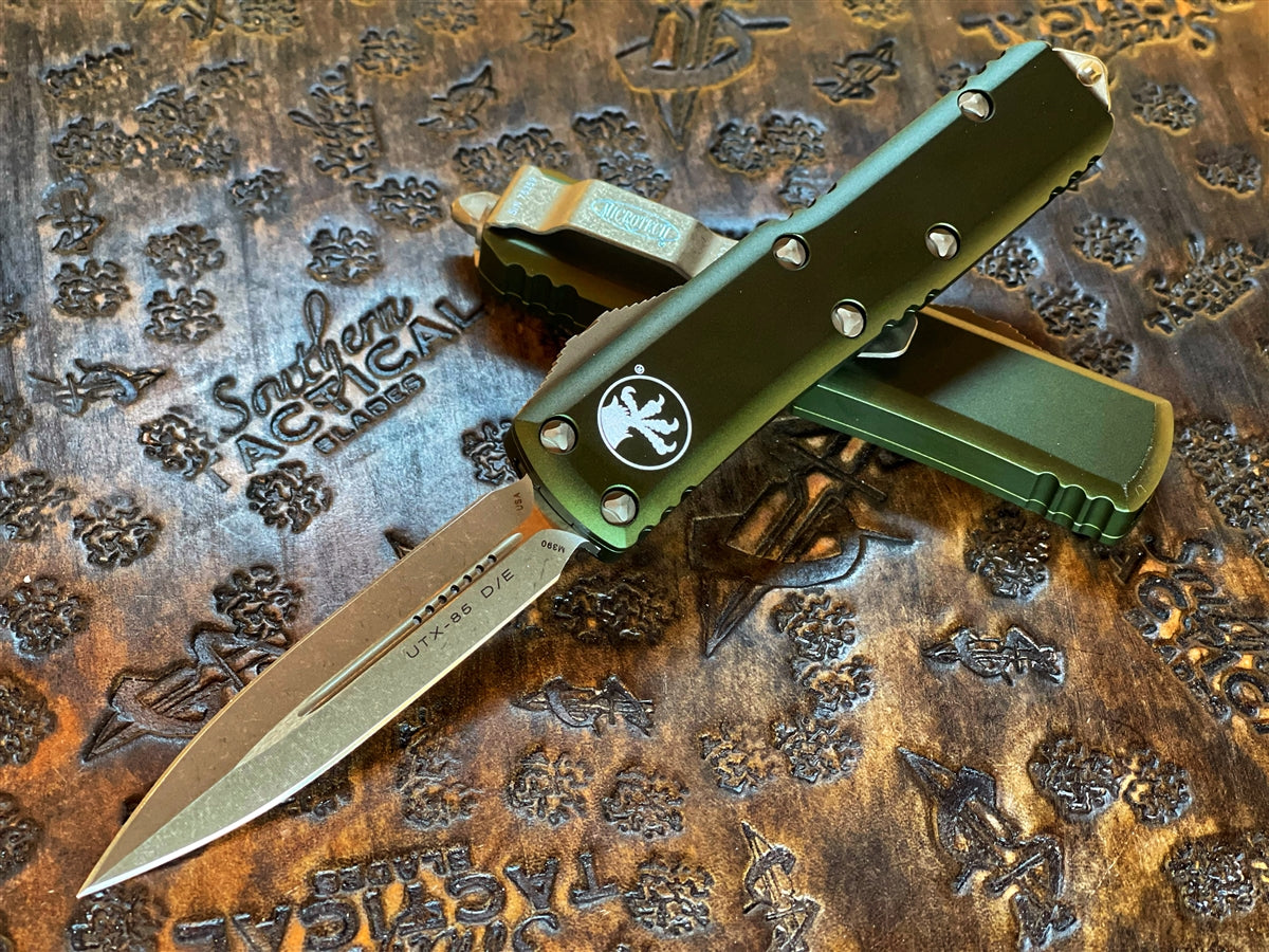 Microtech Utx-85 Double Edge Bronzed Standard Od Green – Southernblades