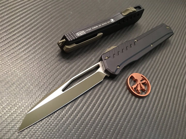 Microtech Cypher MK7 Whancliffe Limited Edition OD Green Blade w/ OD Green Hardware