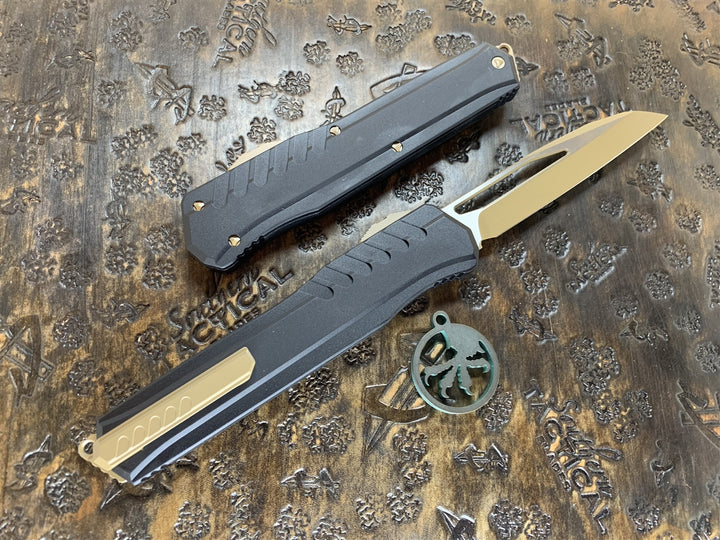 Microtech Cypher MK7 Wharncliffe Limited Edition Tan Blade w/ Tan Accents
