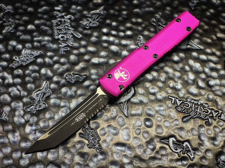 Microtech Ultratech Tanto Part Serrated Violet