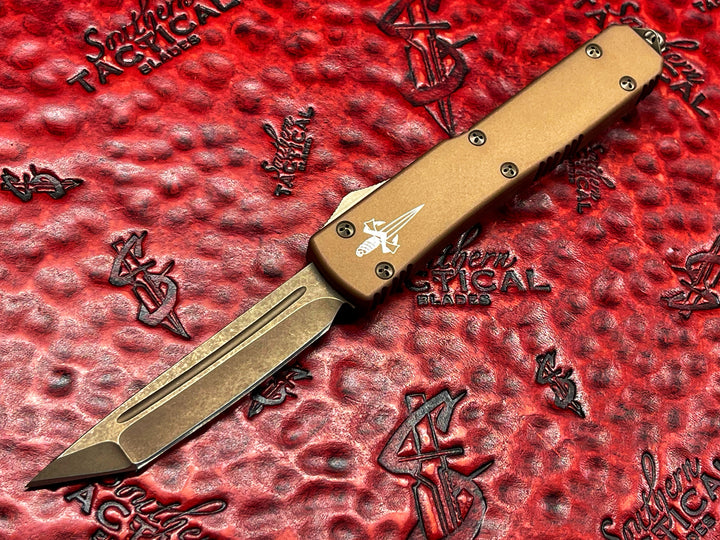 MARFIONE custom ULTRATECH Tanto Edge Star Grind, Desert Tactical edition, Bronzed Tri-wash, Bronzed Ti accents