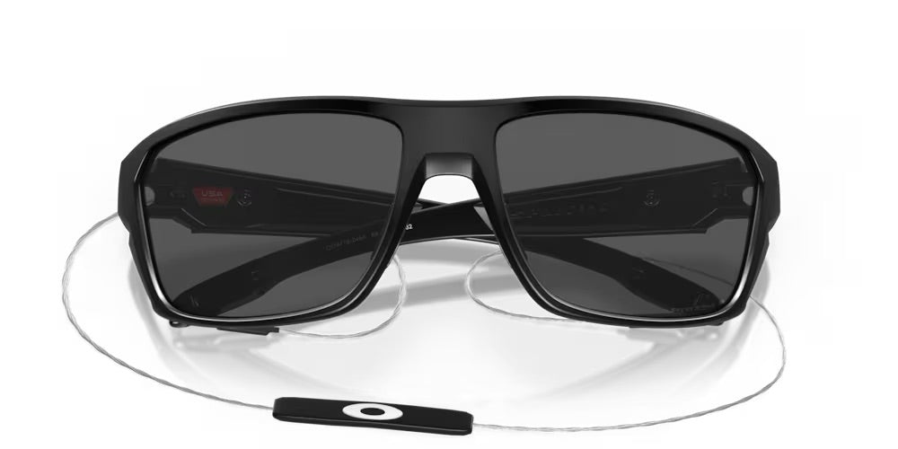 Oakley Standard Issue Split Shot Sunglasses - Matte Black w/ Prizm Black Polarized
