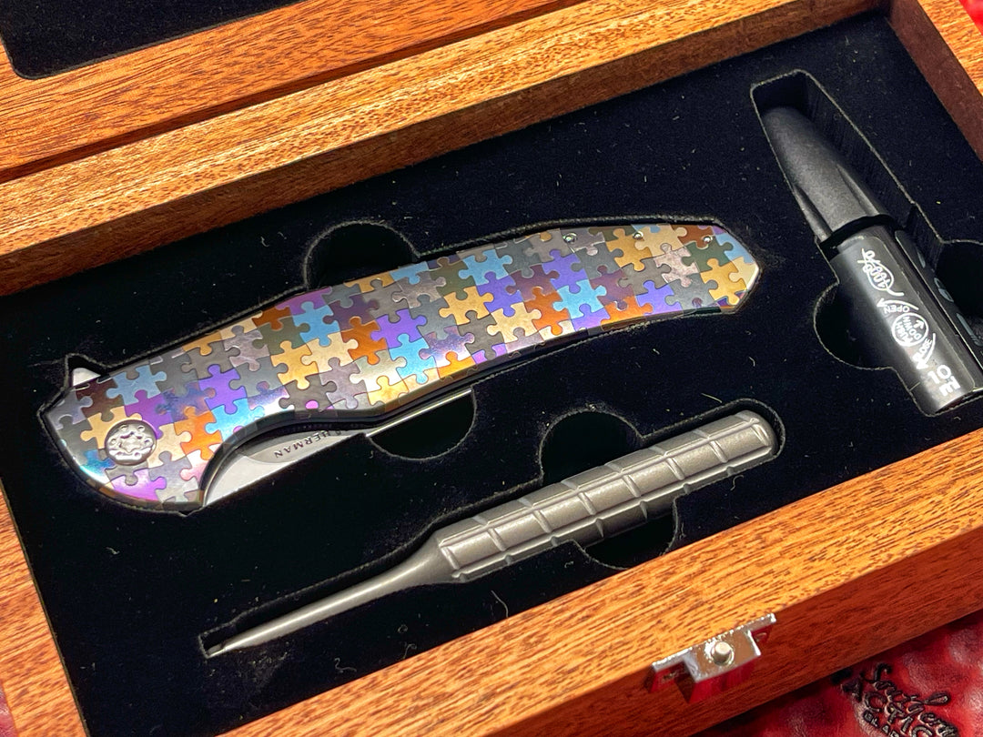 Herman Knives Ishtar “Puzzle” folding flipper knife (pre-owned)