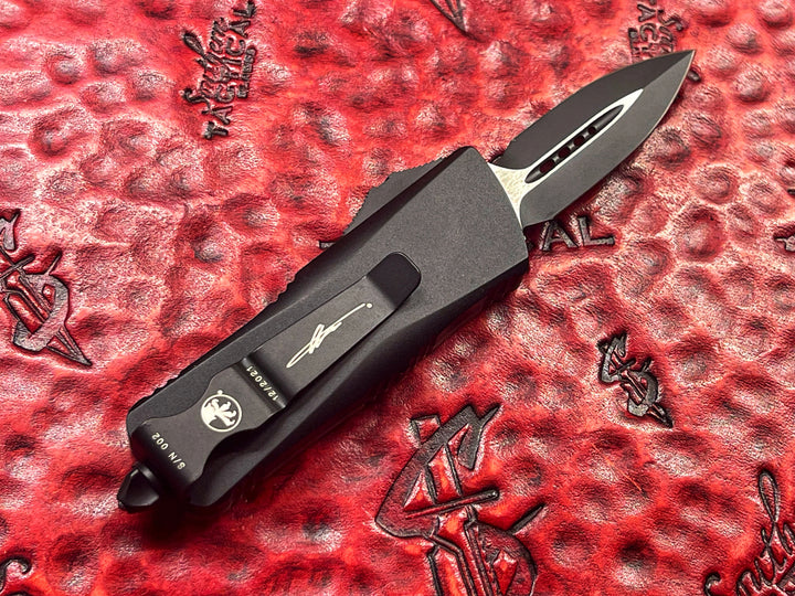 Microtech Mini Troodon Double Edge Standard OD Green G10 Top Signature Series Serial #002