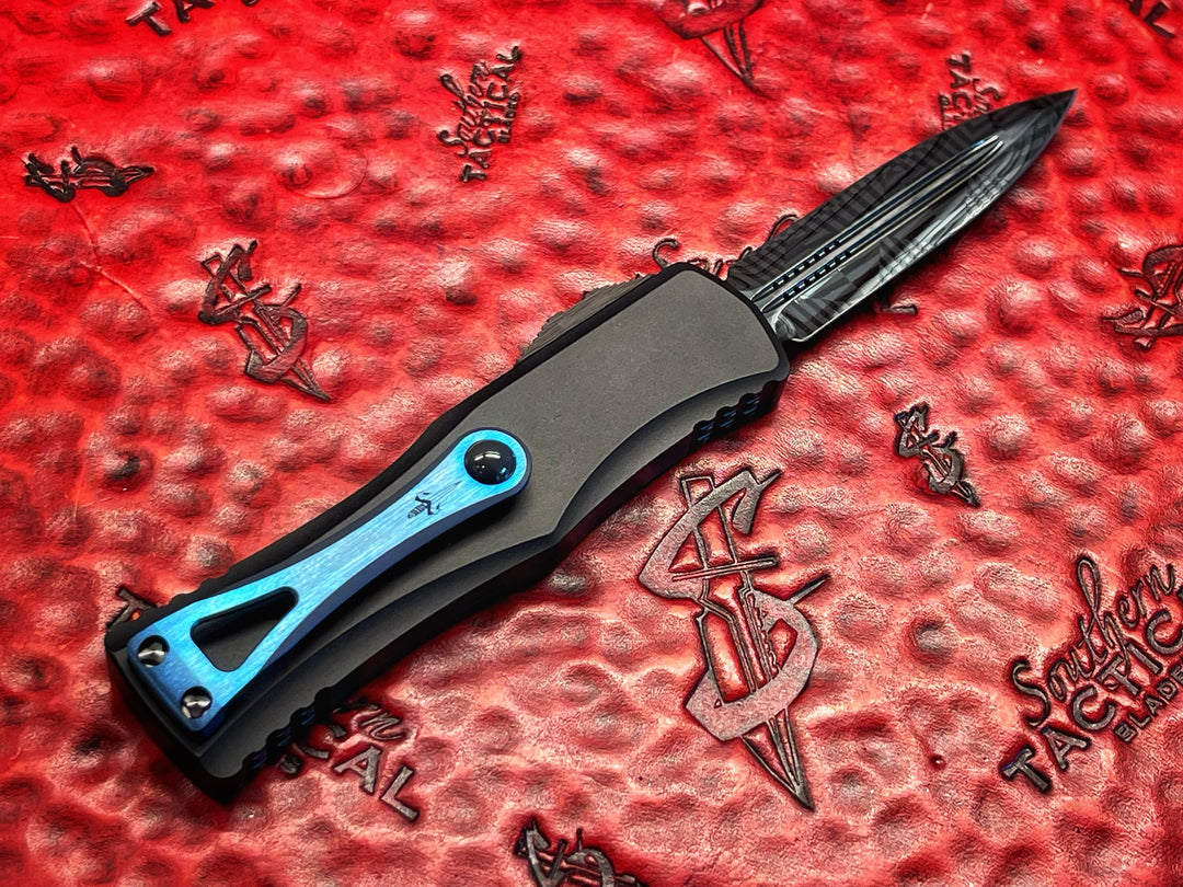 Marfione Customs Hera D/E Spike Grind Hot Blued Mosaic Damascus
