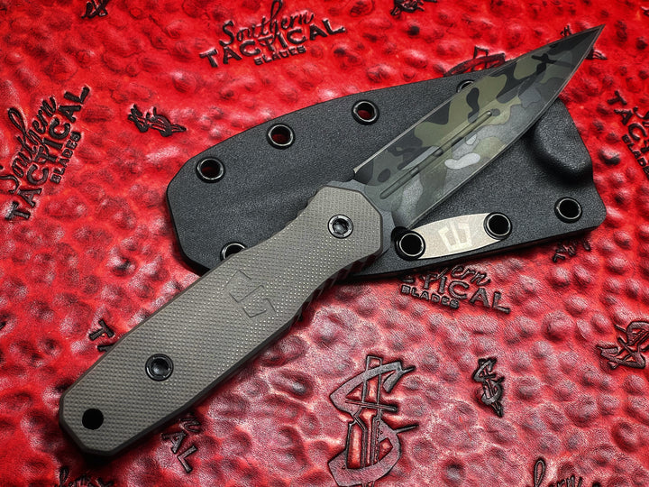 Blackside Customs P7 SDM D/E Dagger Fixed Blade Multicam Cerakote