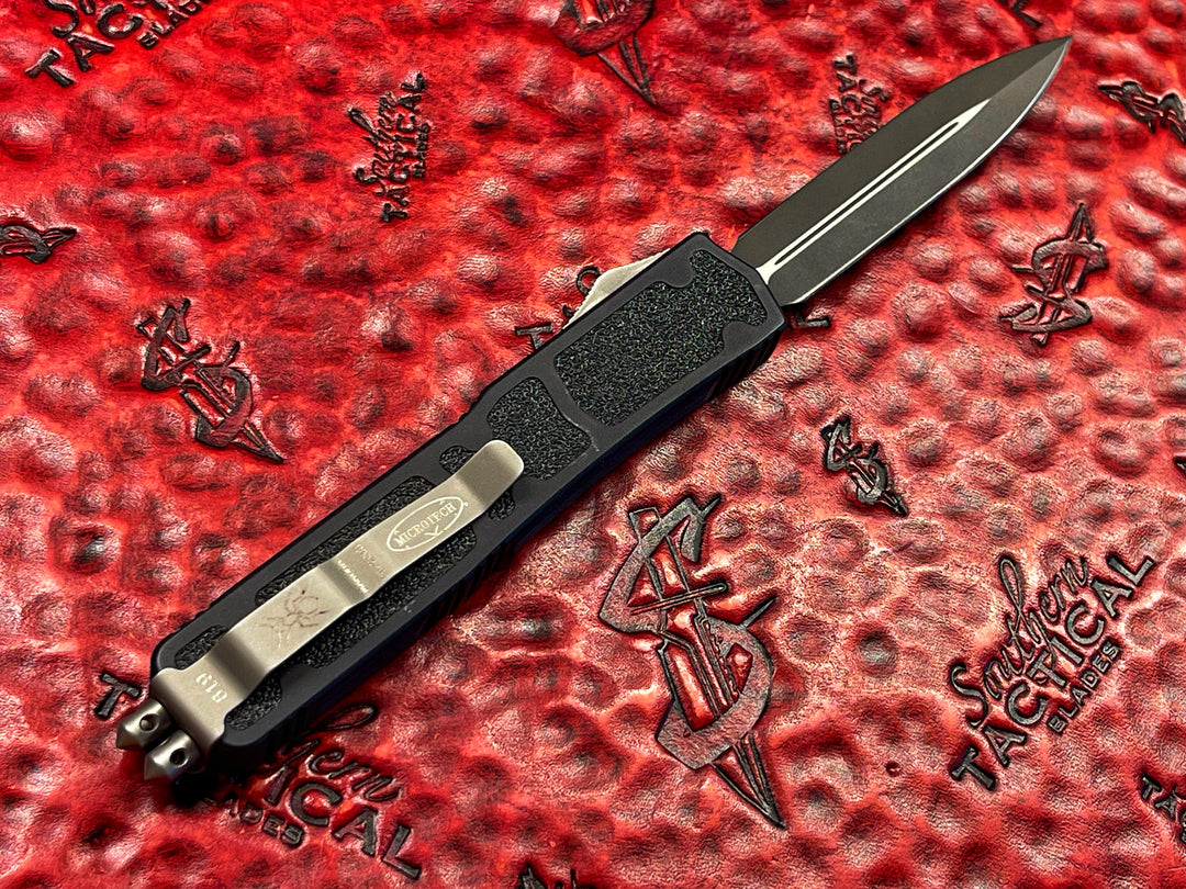 Vintage Microtech Knives Makora, Double Edge Standard Black, Double Action OTF, Vero Orginal