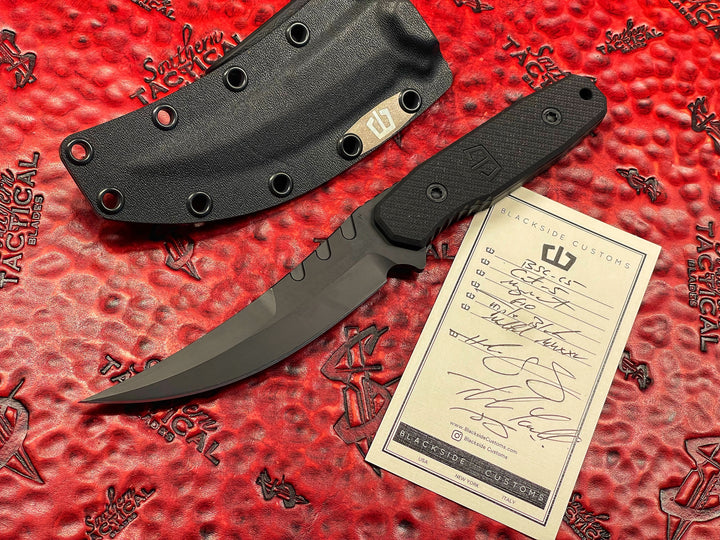 Blackside Customs Cat-5 Black Tactical Fixed Blade