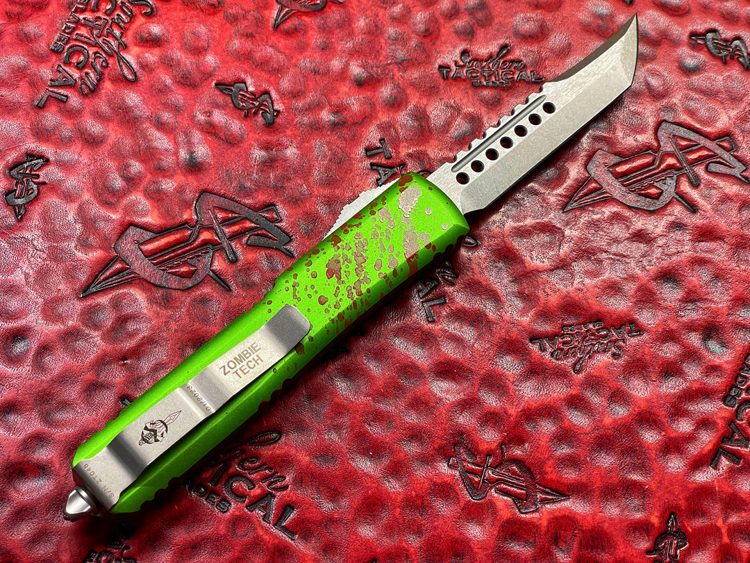 Microtech Ultratech Hellhound Tanto Stonewash Standard Zombie Tech