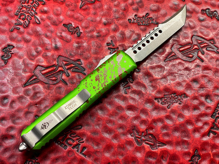 Microtech Ultratech Hellhound Tanto Stonewash Standard Zombie Tech