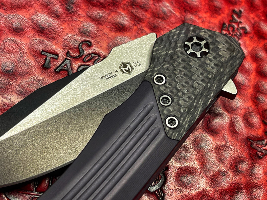 Heretic Knives Wraith Manual, Two Tone Black Eclipse Finish #002
