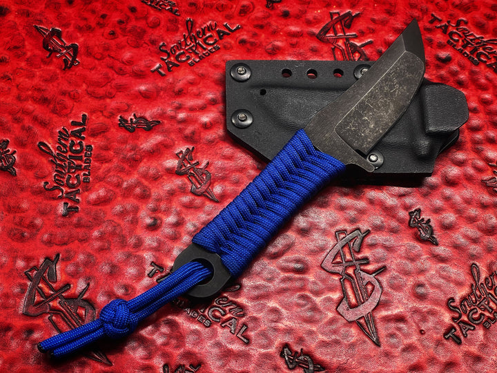 Borka Blades SBK-Tanto Fixed Blade DLC M390 Blue Cord Wrap