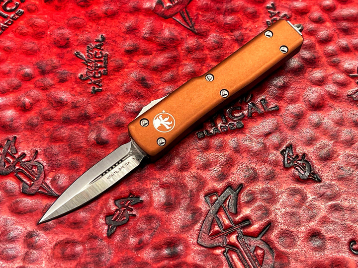 Microtech UTX-70 Double Edge Satin Standard Tan California Legal
