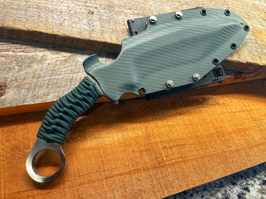 Borka Blades Furosia Kukuri Prototype, Satin Finish, Integral Ring Handle, One-of-a-Kind Prototype Fixed Blade Knife