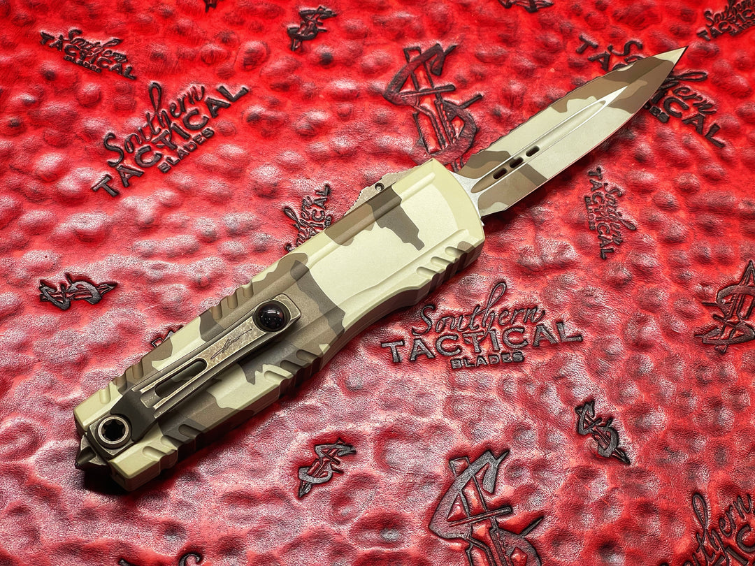 Microtech Luminary ZBP D/E – Desert Camo | Full Serrated | Signature Series (Pre-Owned)