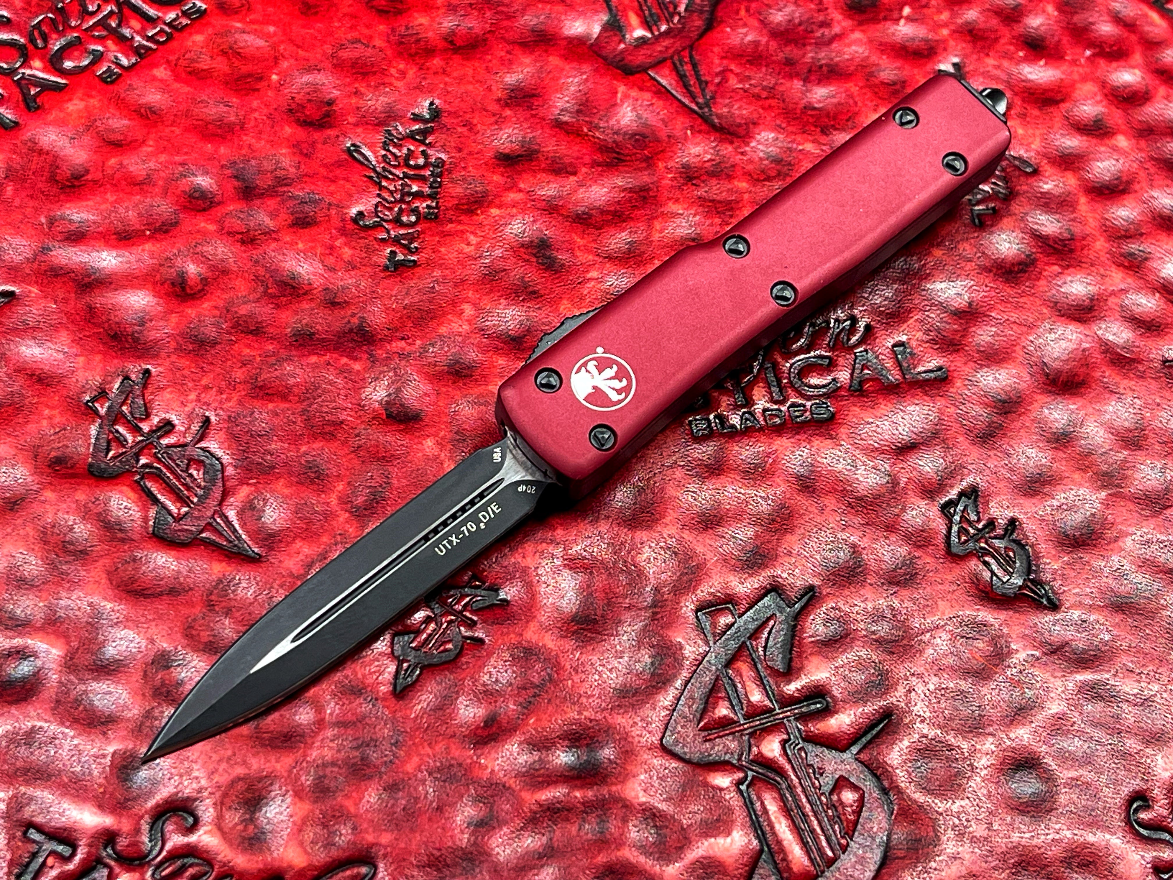 Microtech UTX-70 Double Edge Standard Merlot