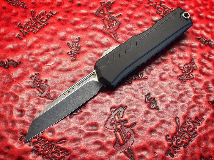 MARFIONE Custom Cypher Gen II Prototype, Stonewash Single Edge, Double Action OTF Knife