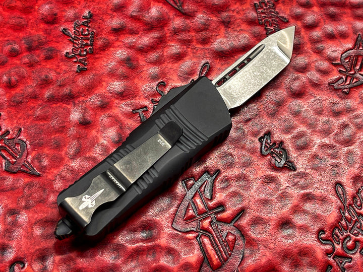 Marfione Custom Troodon Mini, Tanto edge Stargrind, Stonewash, Cerakote Black Chassis, w Copper ring accents