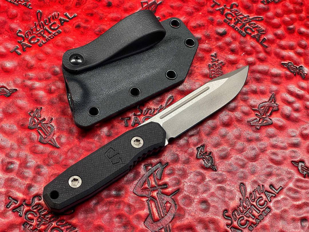 Blackside Customs Plan B Covert Fixed Blade Tow-Tone Graymatter