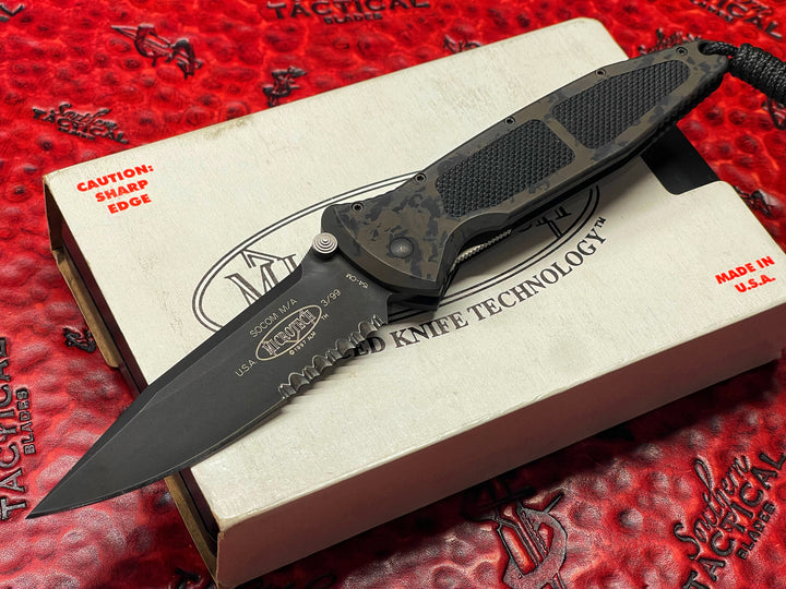 Microtech Knives Vintage Socom Elite, Manual Single Edge, Part Serrated Camo