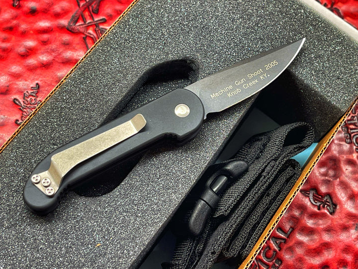 Microtech Mini UMS Single edge Black Standard, Knob Creek Ky MGS 2005