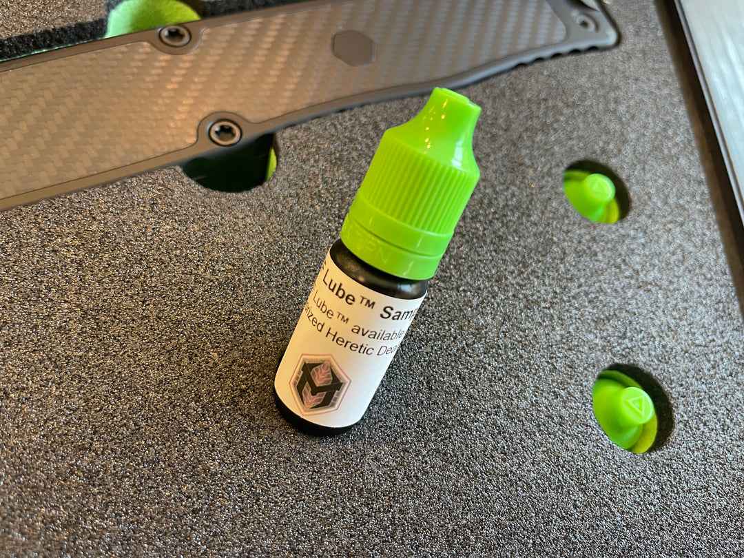 Heretic Knives 2X Cleric 2, Double Edge, DLC, Carbon Fiber Inlay, Serial #007