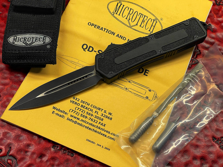 Vintage Microtech Knives QD Scarab, Double Edge, Tactical Standard, Double Action OTF Knife
