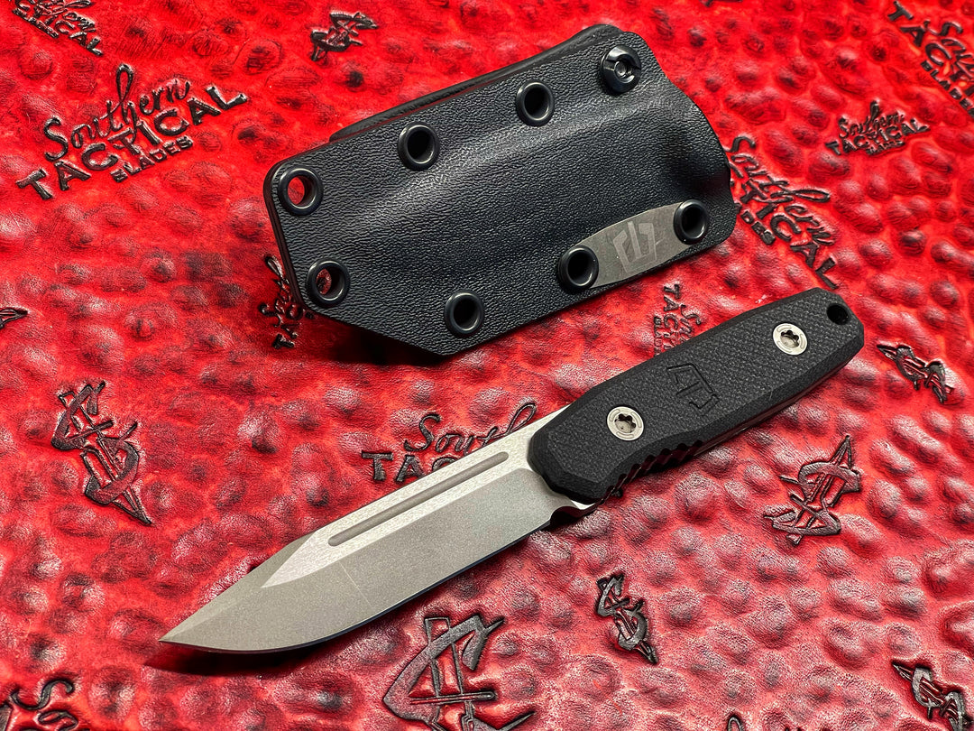 Blackside Customs Plan B Covert Fixed Blade Tow-Tone Graymatter