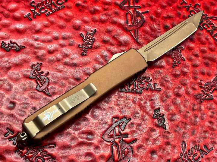 MARFIONE custom ULTRATECH Tanto Edge Star Grind, Desert Tactical edition, Bronzed Tri-wash, Bronzed Ti accents
