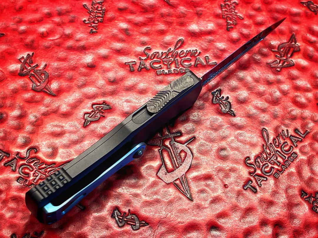 Marfione Customs Hera D/E Spike Grind Hot Blued Mosaic Damascus