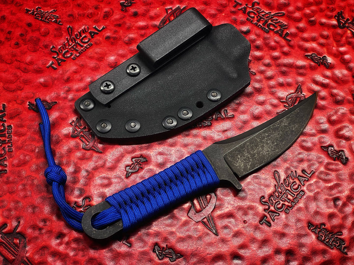 Borka Blades SBK-L Fixed Blade DLC M390 Blue Cord Wrap