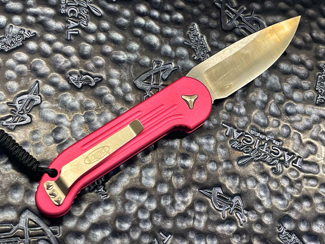 Microtech LUDT Single Edge Satin Standard PINK Automatic OTS Knife