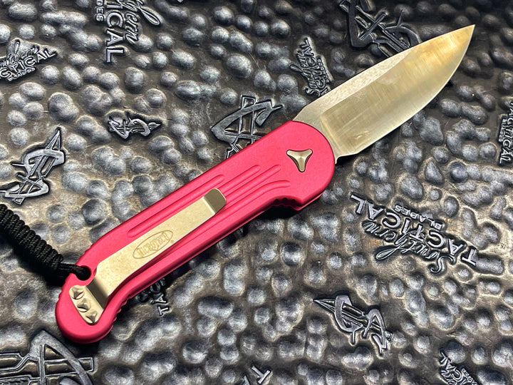 Microtech LUDT Single Edge Satin Standard PINK Automatic OTS Knife