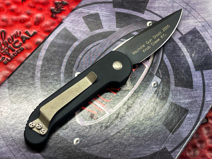 Microtech Mini UMS Single edge Black Standard, Knob Creek Ky MGS 2005