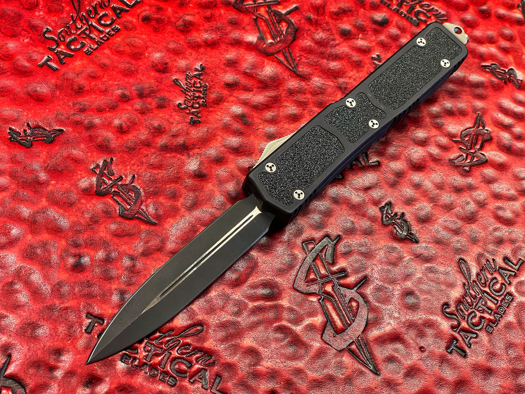 Vintage Microtech Knives Makora, Double Edge Standard Black, Double Action OTF, Vero Orginal