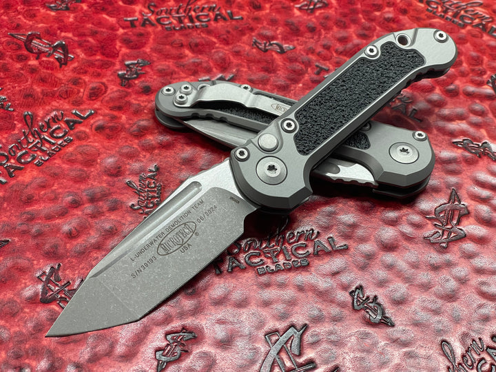 Microtech LUDT Gen III T/E Apocalyptic Standard Automatic Knife Natural Clear