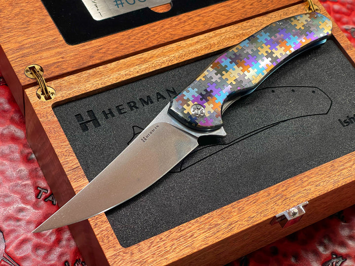 Herman Knives Ishtar “Puzzle” folding flipper knife (pre-owned)