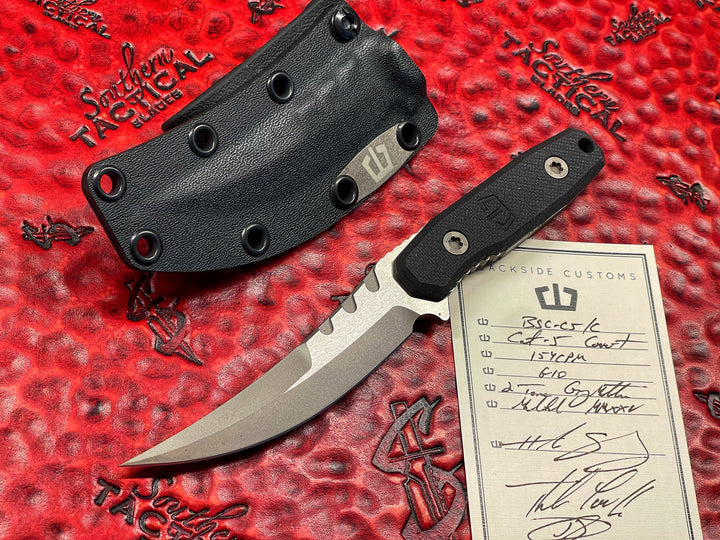 Blackside Customs Cat-5 Covert Fixed Blade Two-Tone GreyMatter
