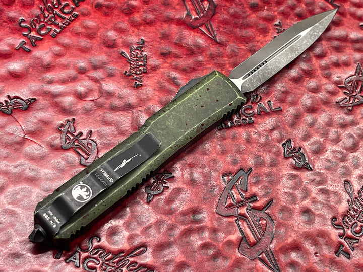 Microtech Ultratech Outbreak Double Edge, Full Serrated Proof Run, Signature Series, Double Action OTF knife