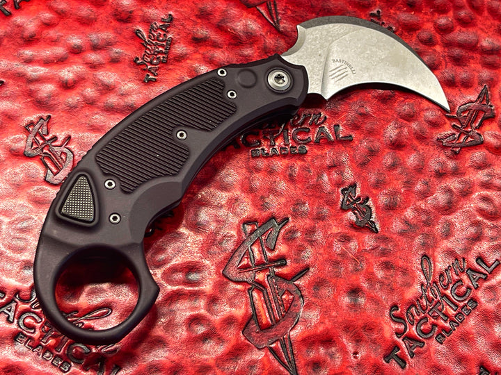 Microtech Knives / Bastinelli Knives Collaboration Iconic Auto Stonewash Standard (NON SAFETY) Serial #001