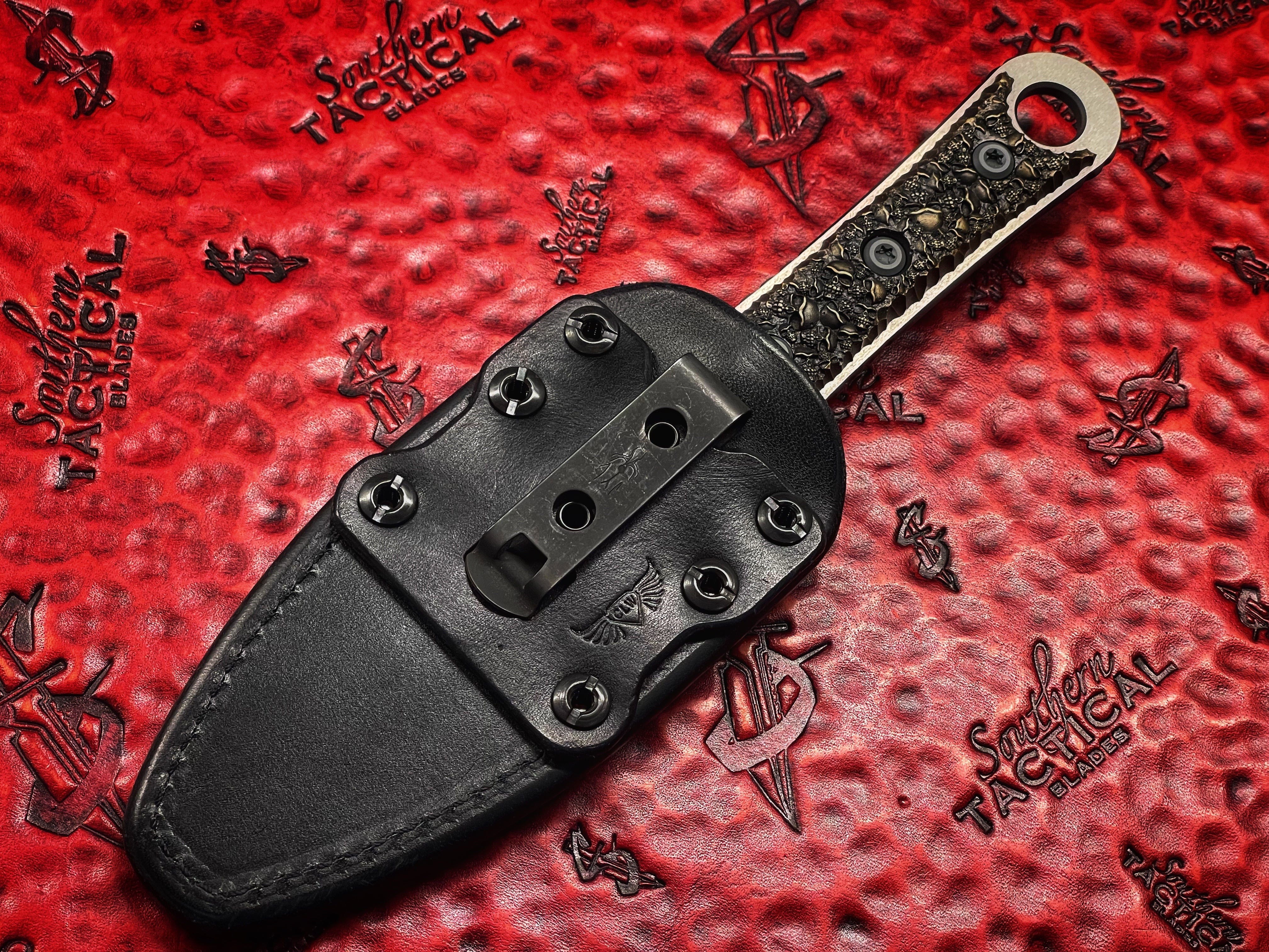Microtech/Borka Blades SBD 2 Saints Urban Camo Full Serrated Fixed Bla