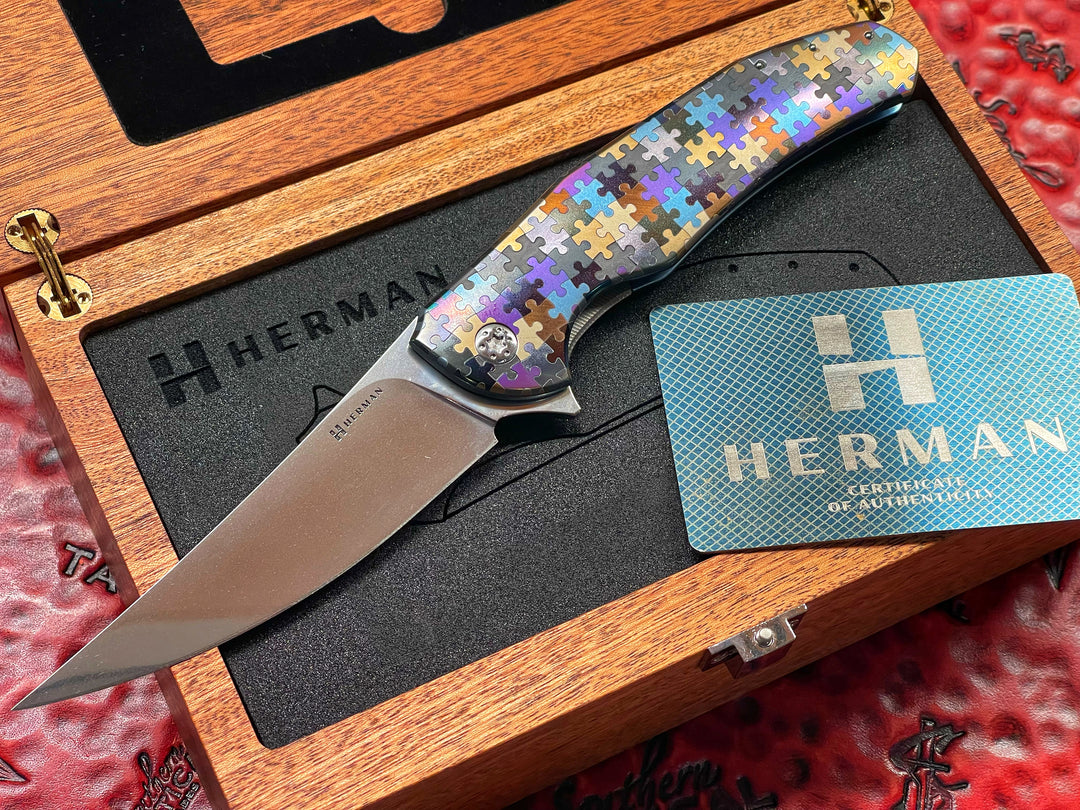 Herman Knives Ishtar “Puzzle” folding flipper knife (pre-owned)