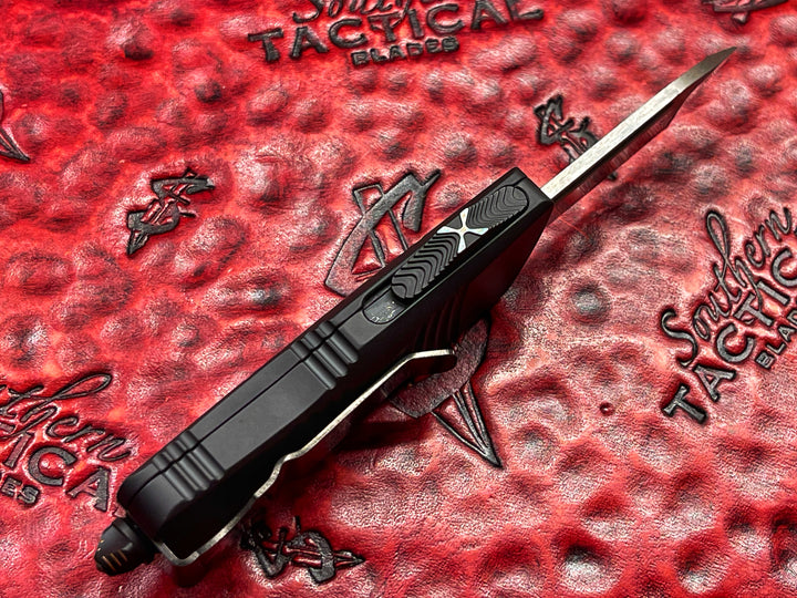 Marfione Custom Troodon Mini, Tanto edge Stargrind, Stonewash, Cerakote Black Chassis, w Copper ring accents