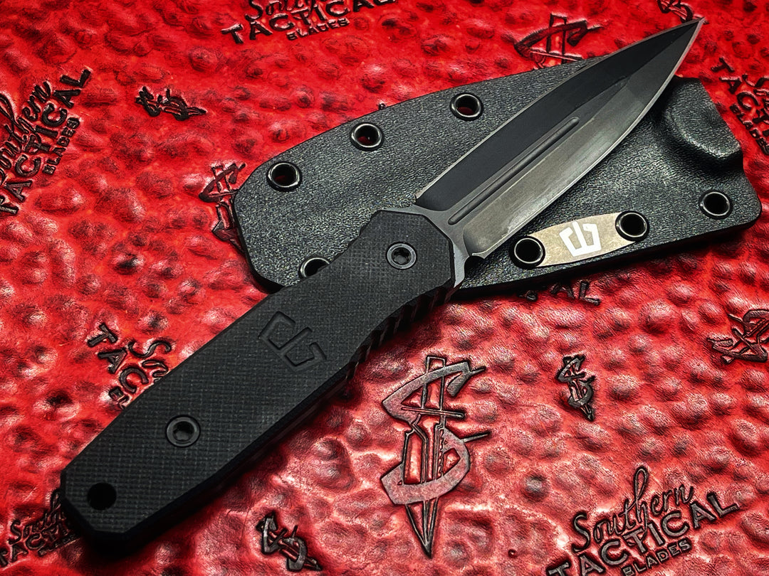 Blackside Customs P7 SDM D/E Dagger Fixed Blade - Black Cerakote